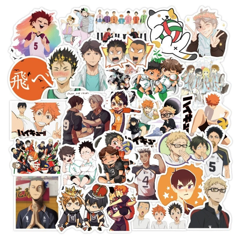 Haikyuu Stickers 50 Pack - animeatlas.com